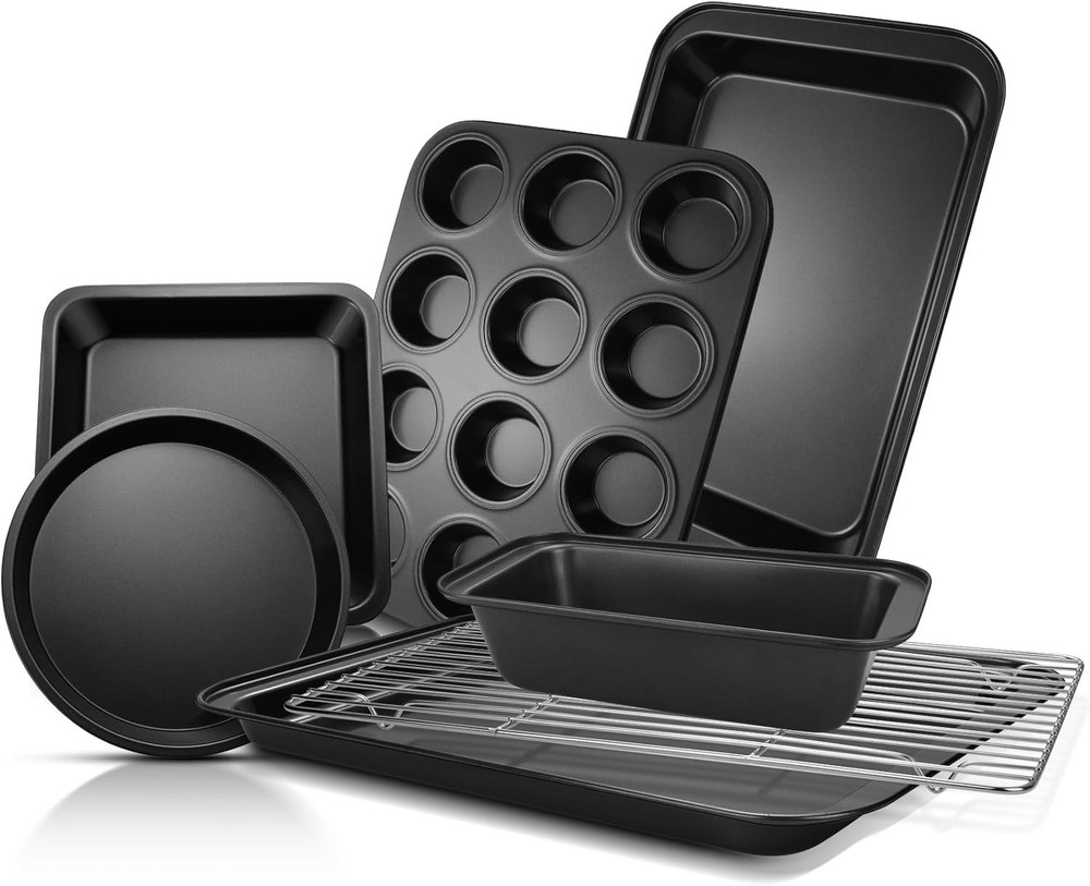 Bakeware Sets, Baking Pans Set, Nonstick Oven Pan for Kitchen with Wider Grip...