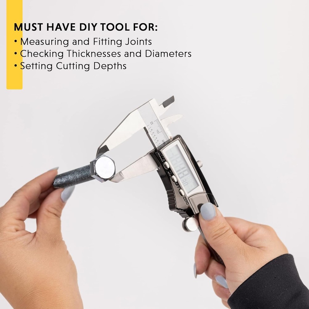 General Tools Digital Caliper 14712 - 12 Caliper Measuring Tool - Stainless S...