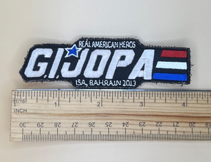 G.I. JOPA Navy Squadron Isa, Bahrain Deployment Patch; Hook Loop; Military