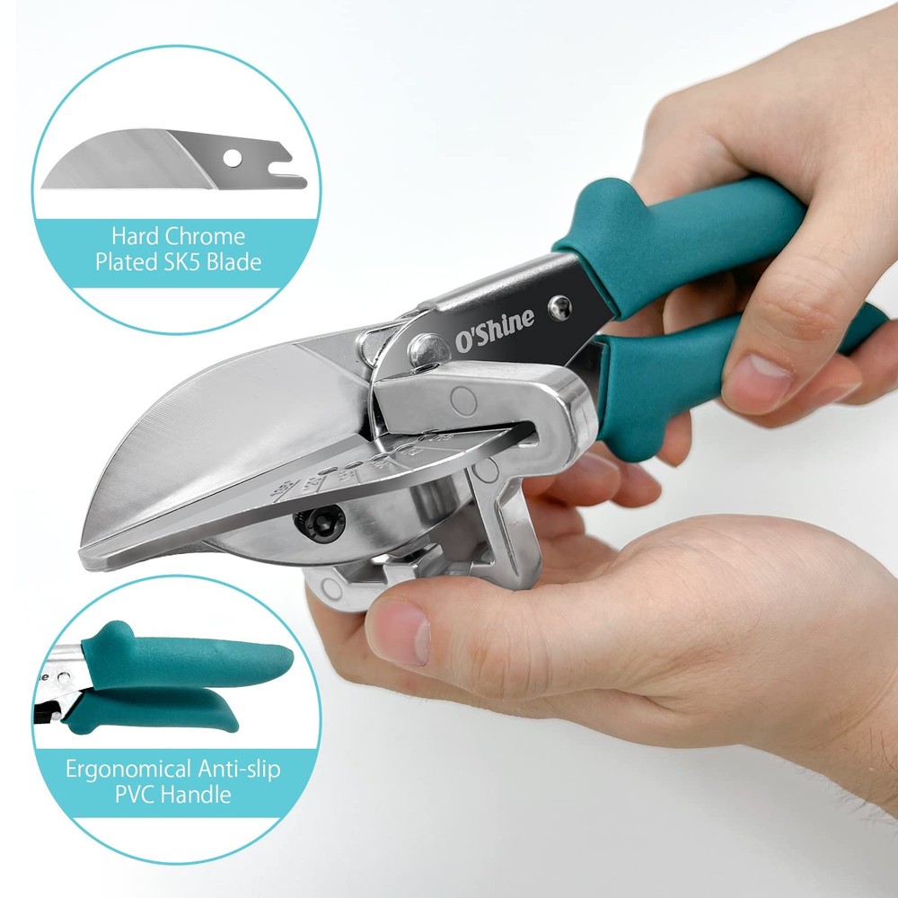 O’Shine Miter Shears for Angular Cutting Molding Crafting,Shoe Green