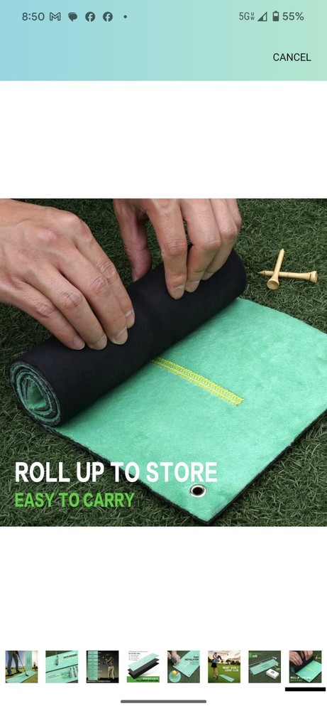 GAIARENA Golf Hitting Mat Instant Swing Path Feedback, Golf Training Mat Golf...