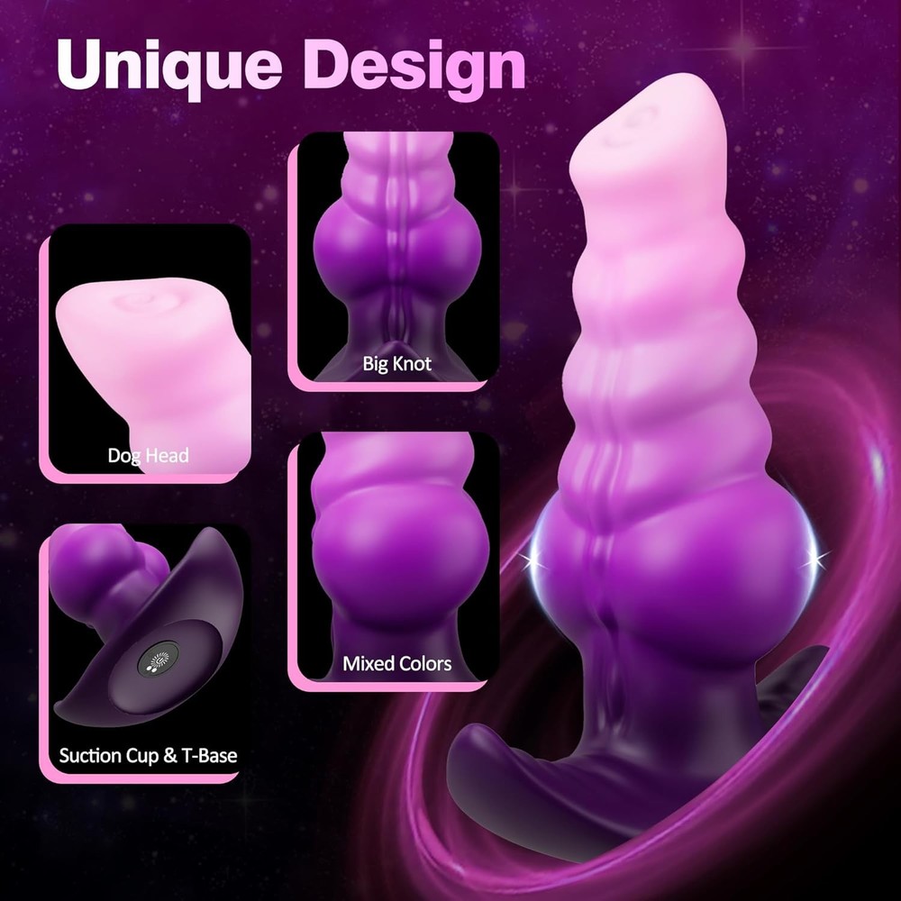 7.3'' Vibrating Butt Plug Prostate Massager, Large Butt Plug XL Anal Vibrator wi