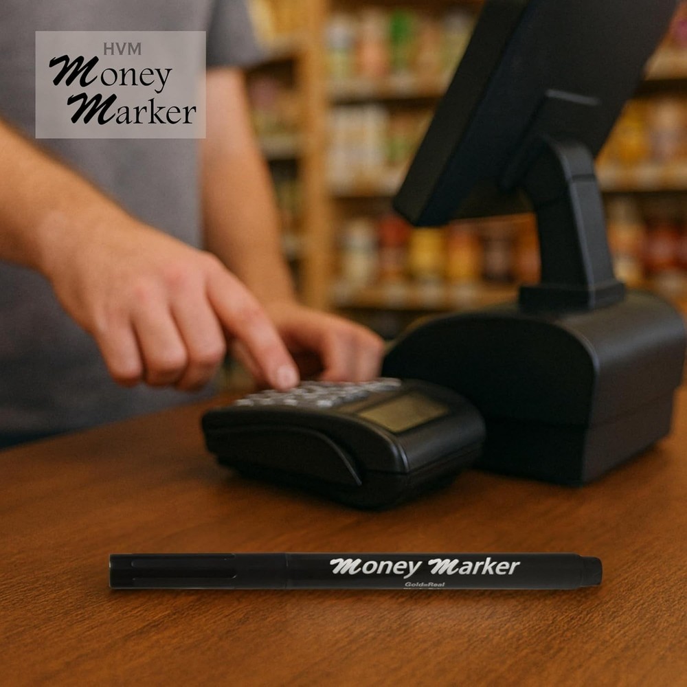 Professional Counterfeit Bill Detector Pens - 5-Pack with Chisel Tip Precision