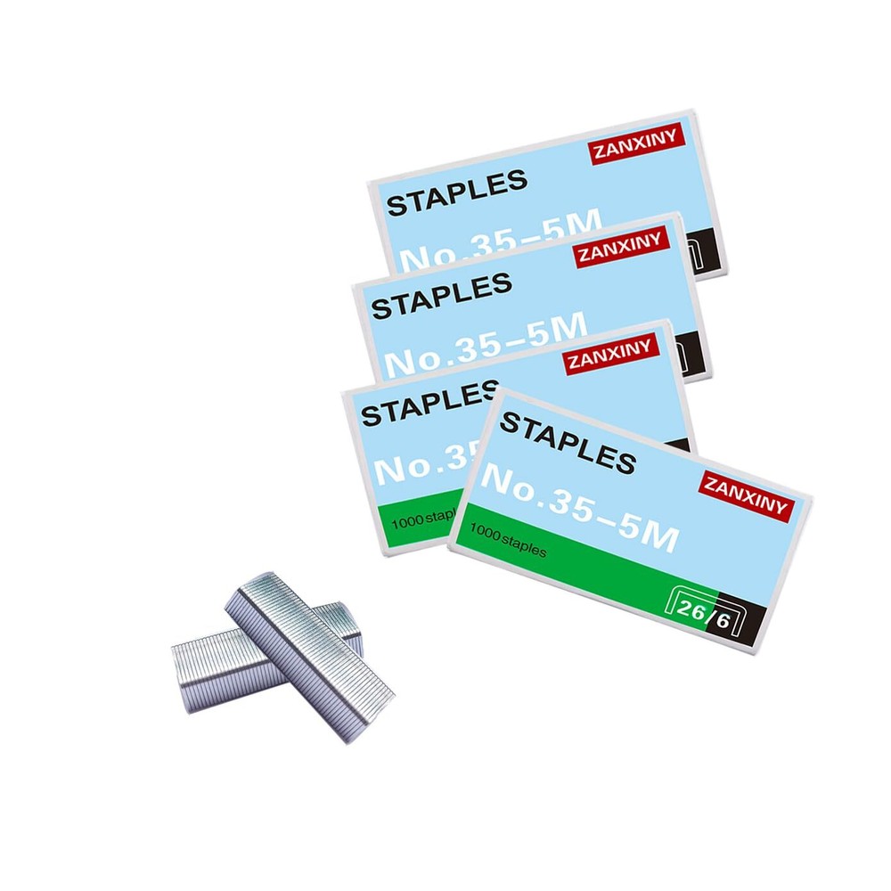 Standard Staples Desktop Staples 1/4 (26/6) Galvanised Staples 4 Boxes (4000Pcs)