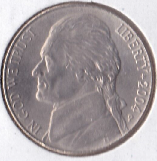 2000-P Jefferson Handshake Nickel Die Chips in Several Reverse Letters