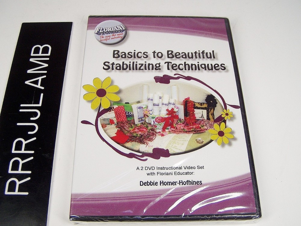 Embroidery Sewing STABILIZING BASIC TECHNIQUES on 2 DVD Instructional Set