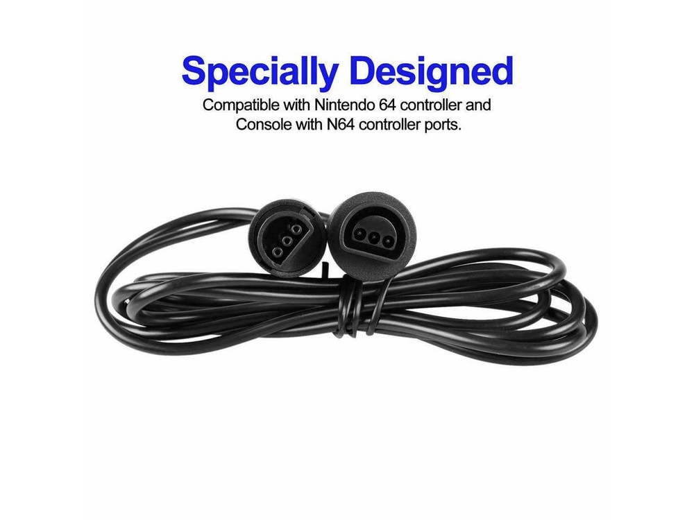 4 Pack 6FT N64 Controller Extension Cable N64 Gamepad Cord for 64 Controller