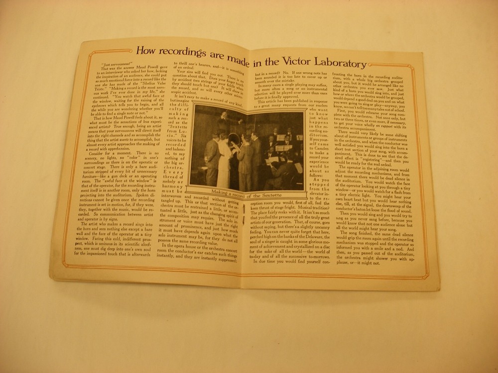 Original Victor Phonograph Record Catalog - Dated September, 1917
