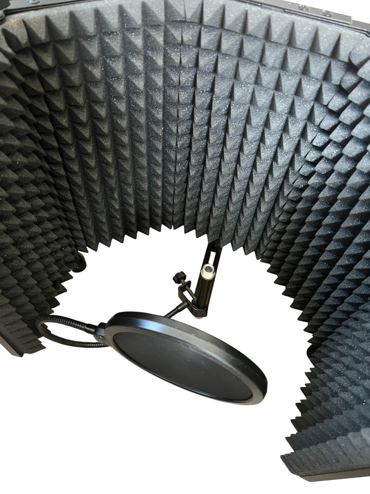 AxcessAbles Mic Reflection Pop Filter Pyramidal Acoustic Foam Lining Lightweight