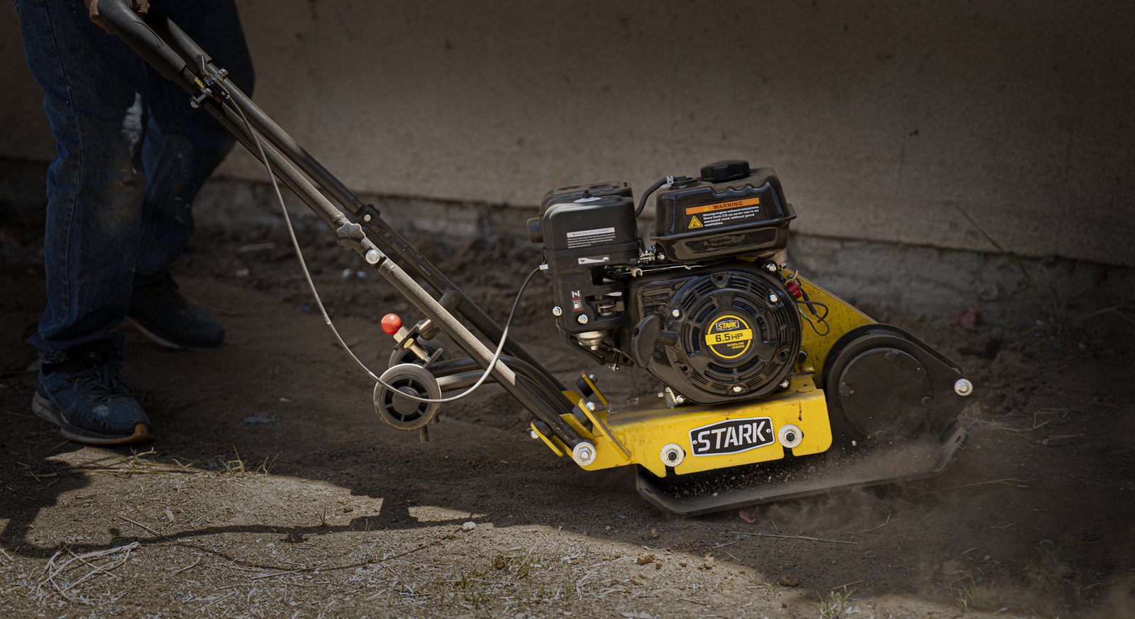 Stark USA 212cc Walk Behind 7hp Gas Vibratory Plate Compactor Rammer Soil Dirt