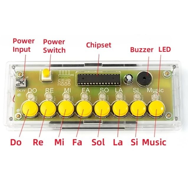 DIY Electronic Keyboard Soldering Practice kit, Complete Soldering Project ki...