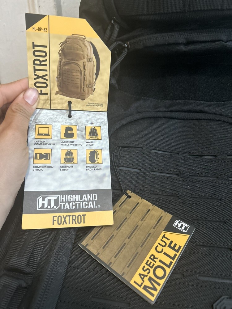 Highland Tactical Backpack - Foxtrot - Black