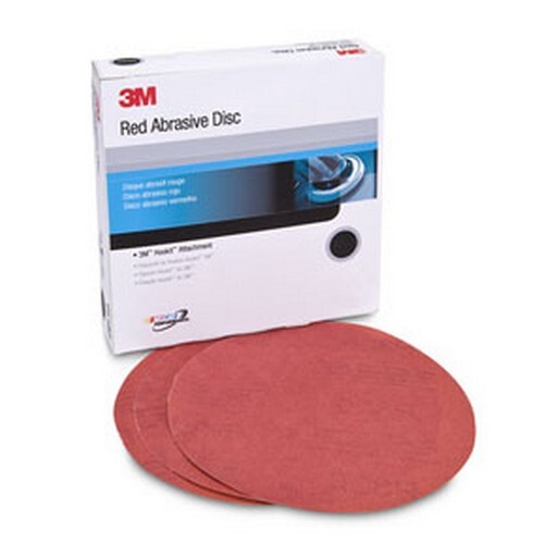 3M 1218 Red Abrasive Hookit Disc Grade P400 Grit,6 in 50 discs per box