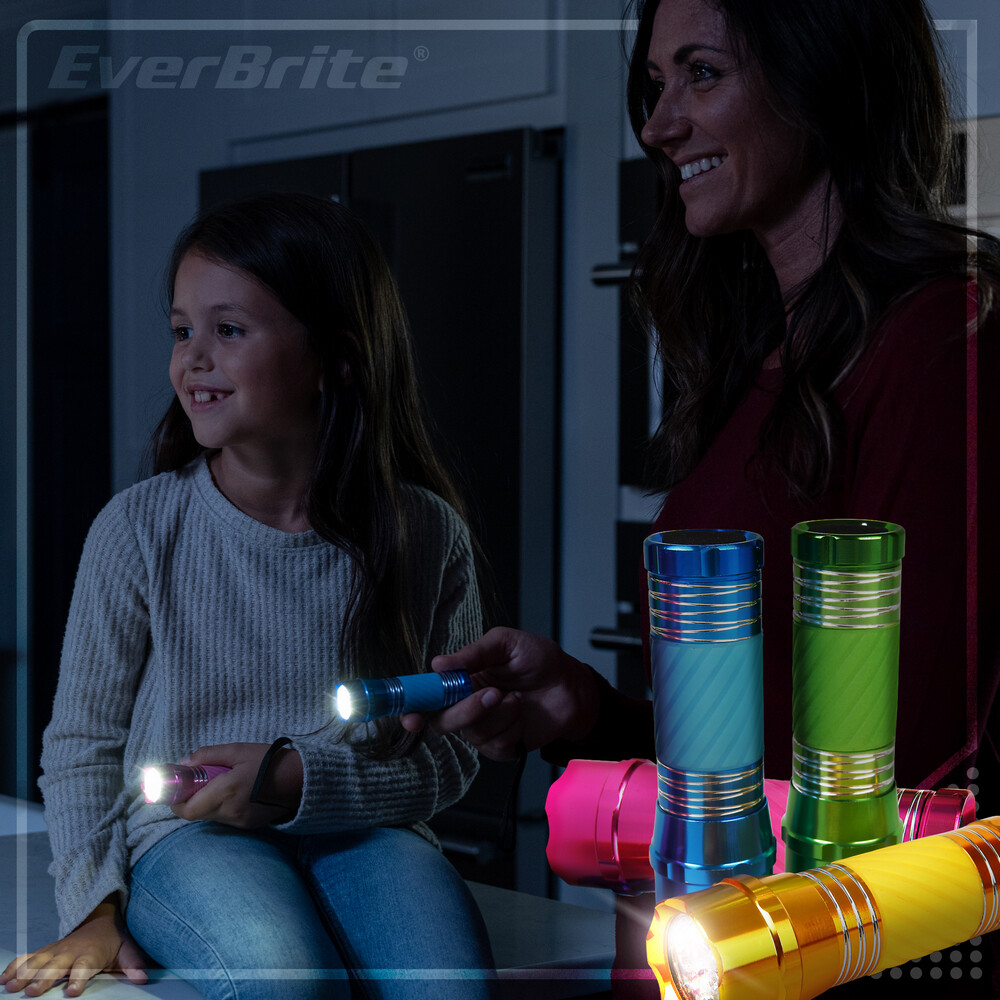 4-Pack Mini LED Flashlight Aluminum 9 LED Super Bright Torch Zoomable Flashlight