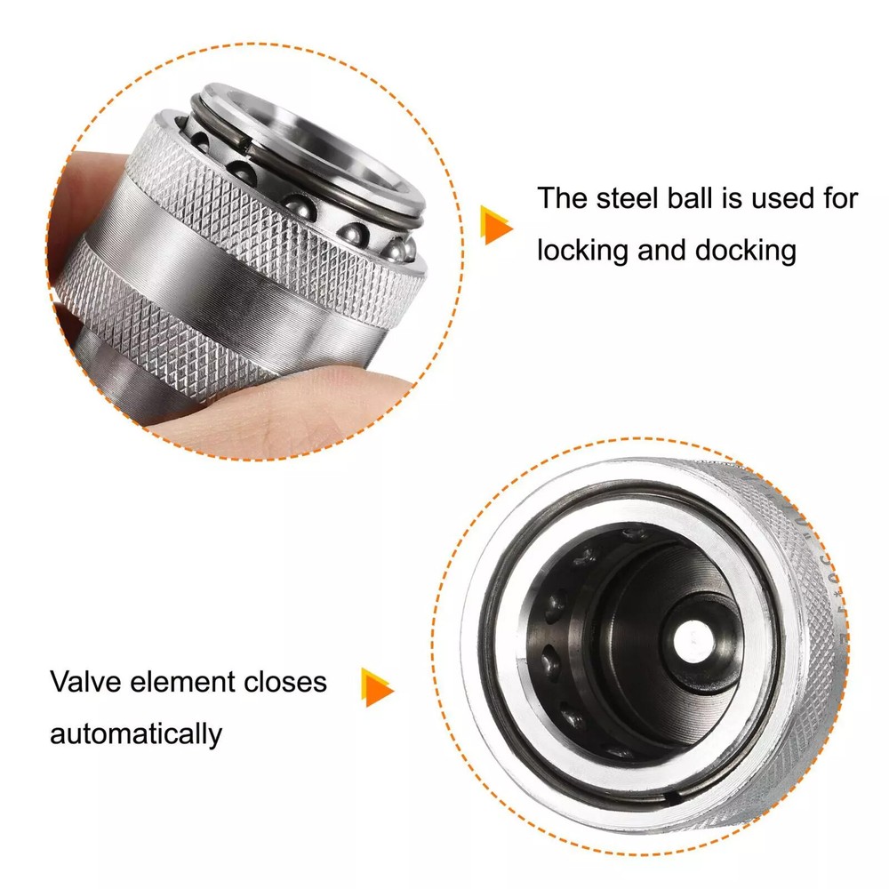 1 Set M14x1.5mm Hydraulic Quick Connect Coupler Female Thread Pipe Fitting8G
