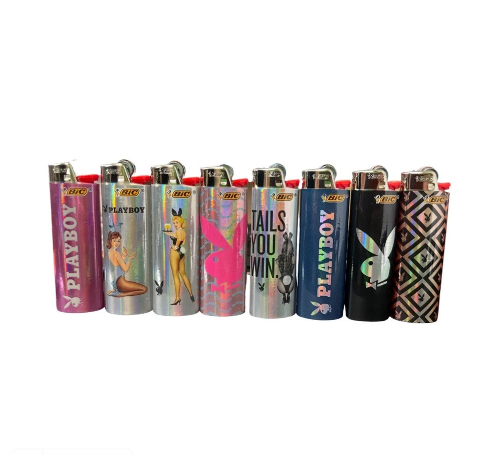 BIC Maxi Lighter - Holographic Playboy Design Regular Size (10 pack)