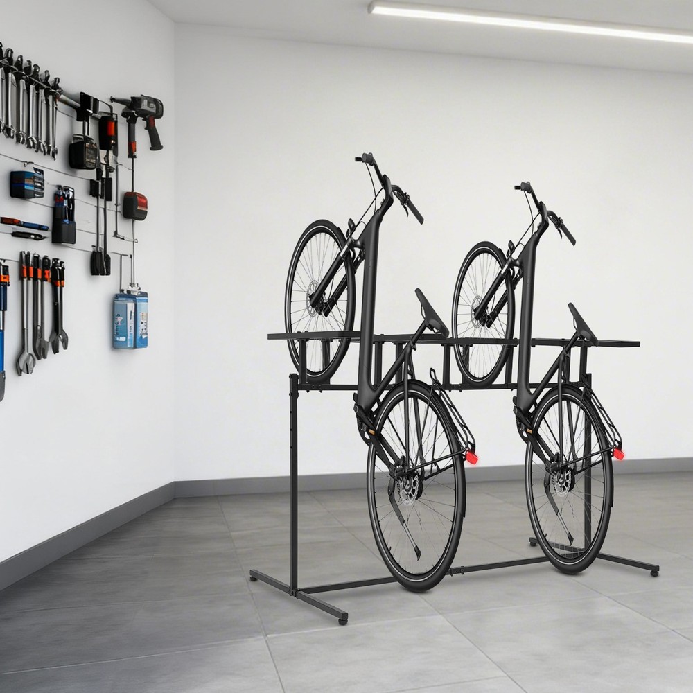 5 adjustable height bicycle bracket, metal bicycle storage and sorting rack