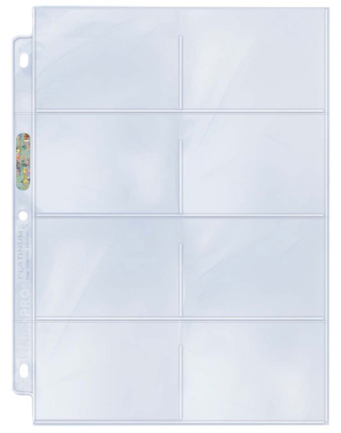 25 Ultra Pro Platinum 8-Pocket Pages Vintage Bowman Card Coupon Sports Protector