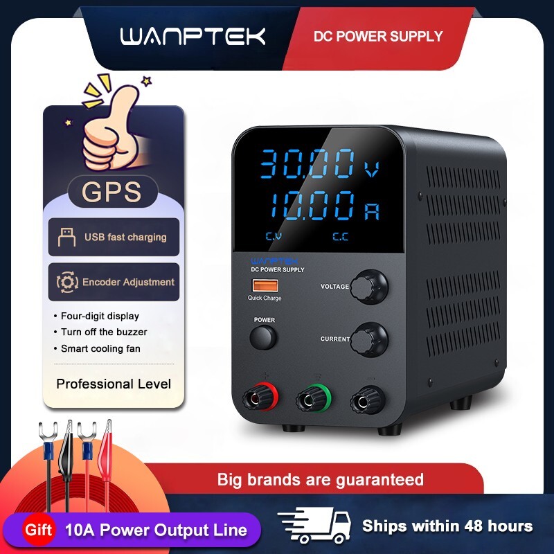 Adjustable 0-30V 10A Laboratory DC power supply Variable LCD display precision