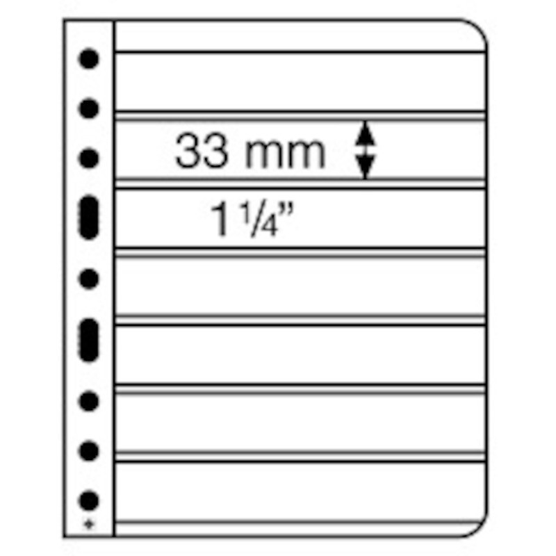 5 VARIO 7S PLUS 7 Pocket Double Sided Pages for Stamp & Other Collecting, Black