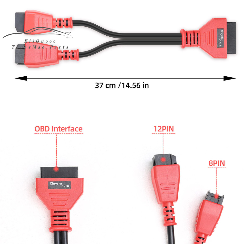 For Chrysler 12+8 Cable Universal Adapter OBD2 Diagnostic Connector for AUTEL