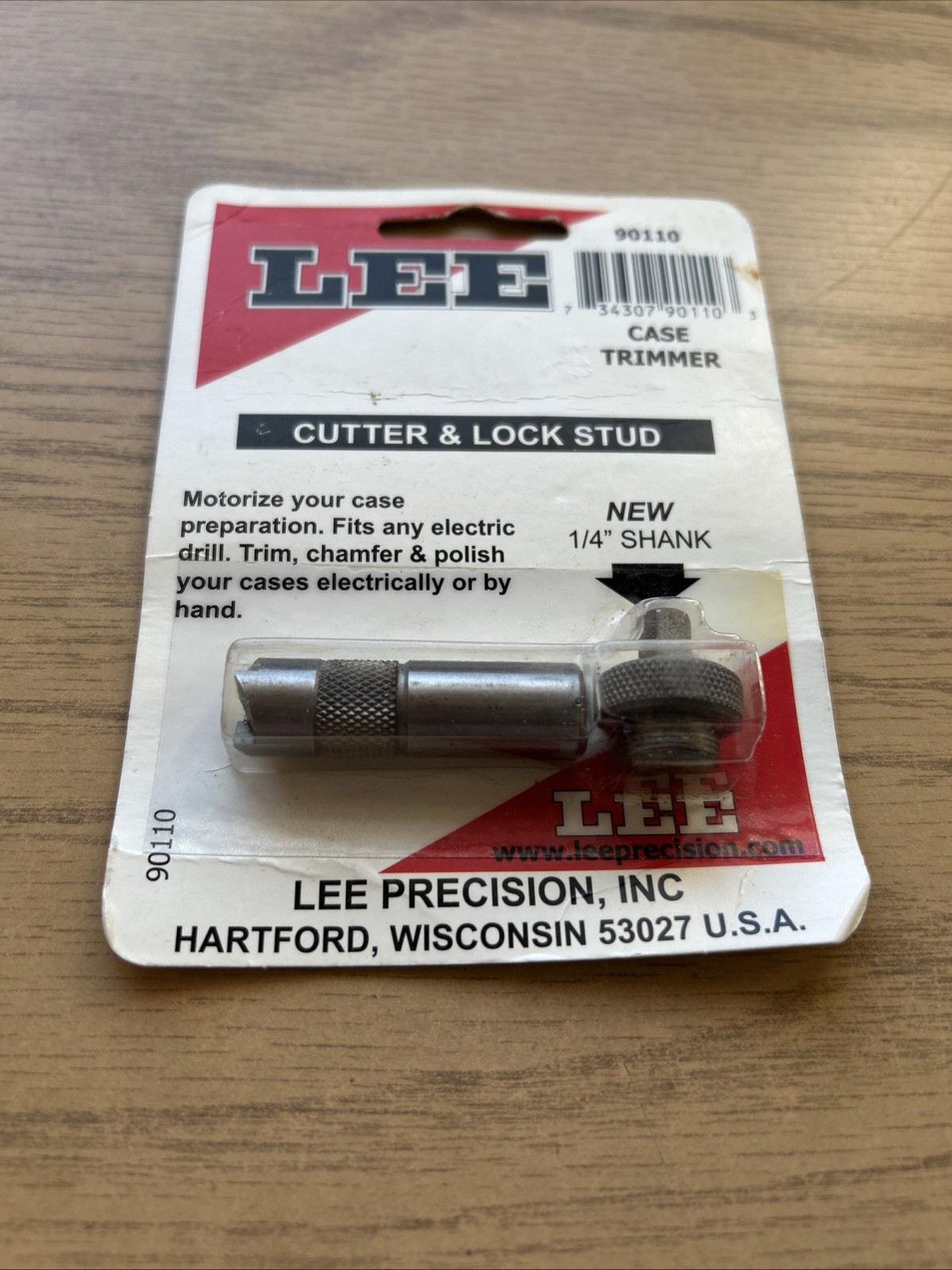 LEE CASE  TRIMMER CUTTER & LOCK STUD, 1/4 " SHANK  90110