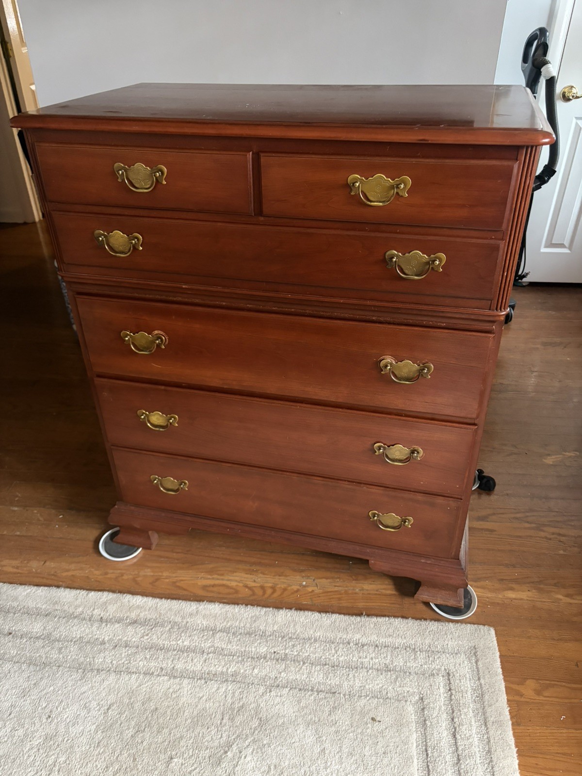 Vintage Pennsylvania House Cherry Wood Highboy Dresser - Independence Hall Repro