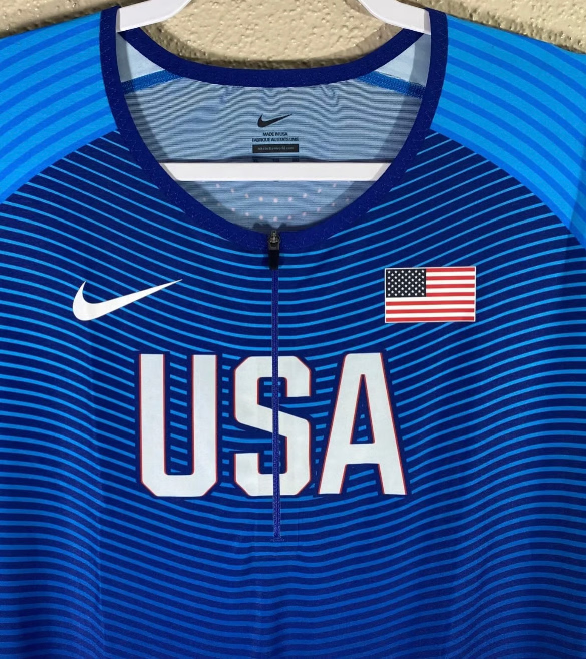 Men's L 🔥 Nike Pro Elite Team USA Olympics Speedsuit Track Made USA 898156-xxx