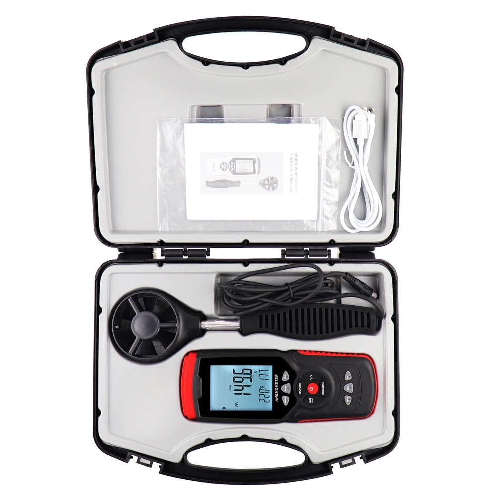 Professional Anemometer Datalogger Wind Speed Velocity Meter Air Flow Tester