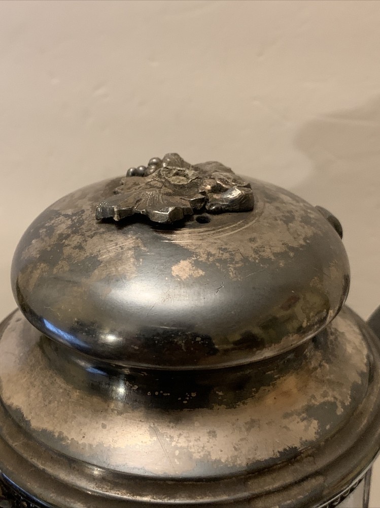 RARE Antique Rogers Bros MFG Co Silver plate Large Beer Stein, Serving Pitcher