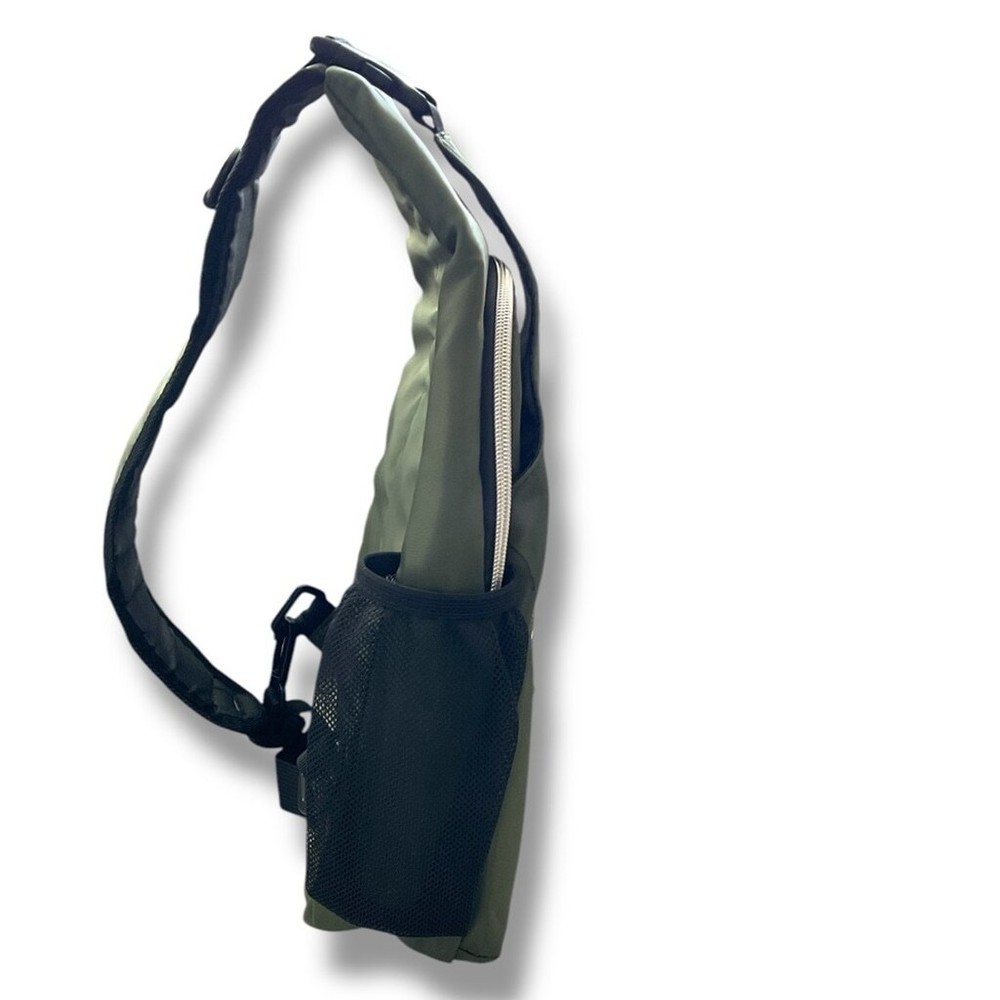 Mosiso Olive Green Multi Pocket Sling Backpack