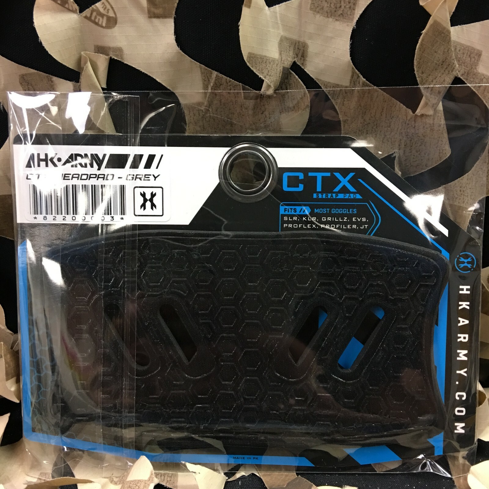 New HK Army Universal CTX Goggle Strap Pad - Grey/Black