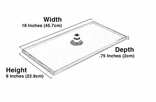 Large MIRROR Shower Head - Luxury Firm Pressure Rainfall Showerhead - NEW