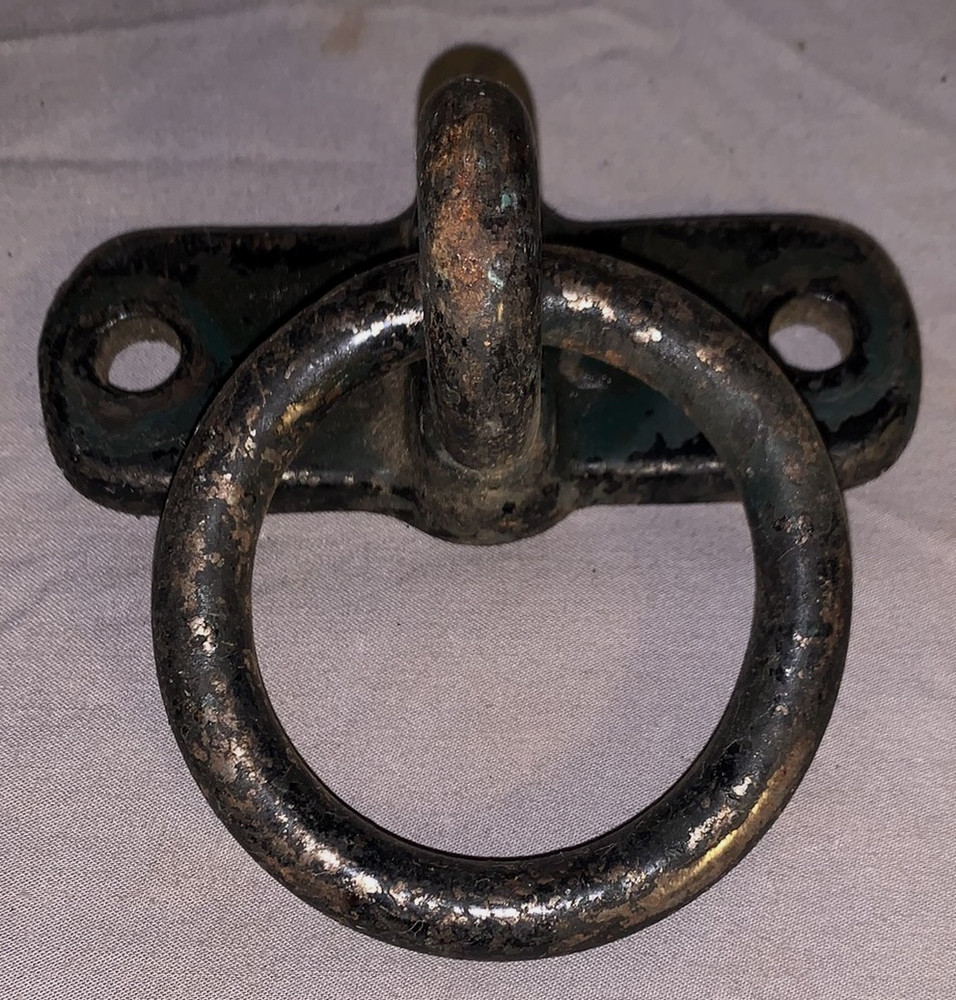 Nice  Antique  Cast Iron  Large  Round  Drop Bail  Pull