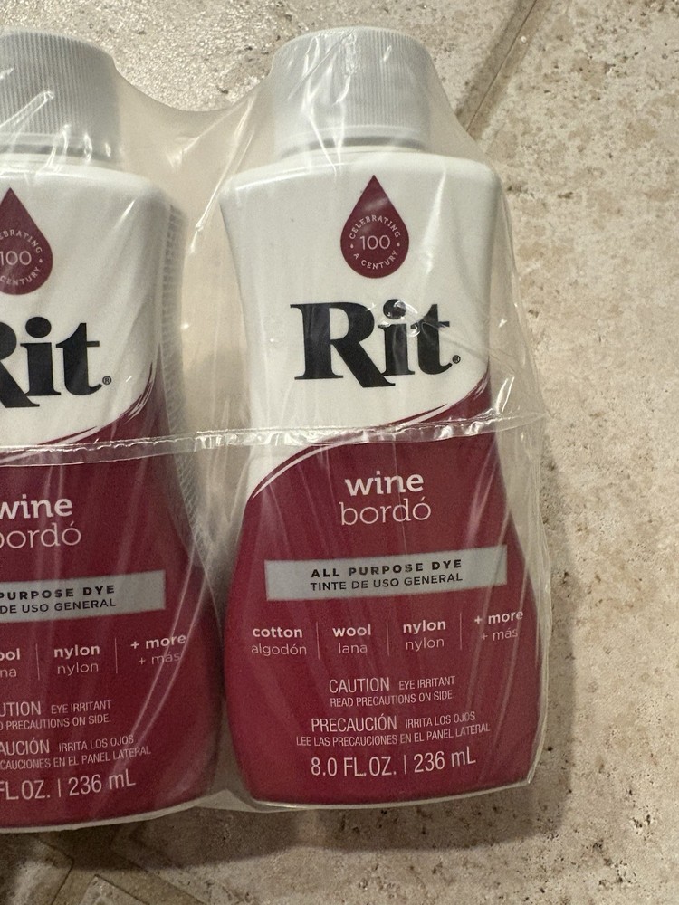 Rit All Purpose Liquid Dye, Wine, 3 Pack Lot