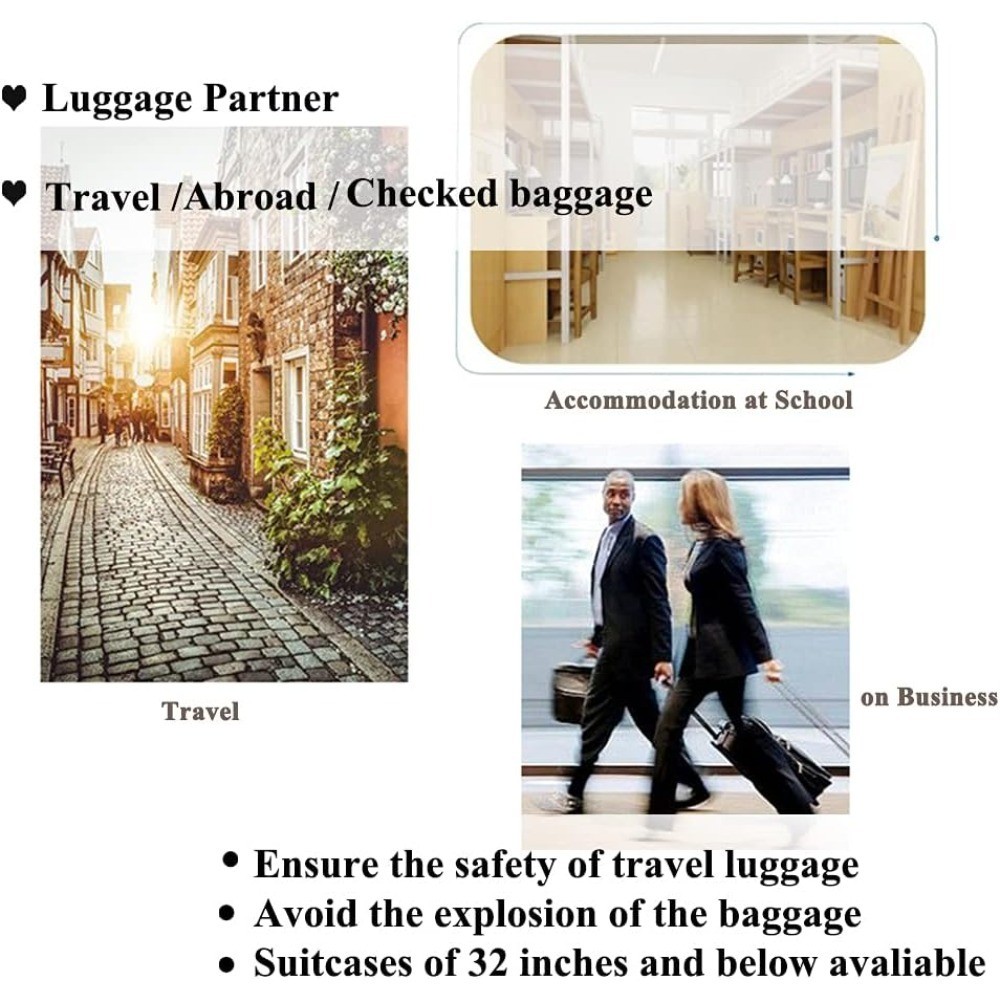 Adjustable Suitcase Straps 2 Pack with Quick Release Buckle Bright Colors Grey
