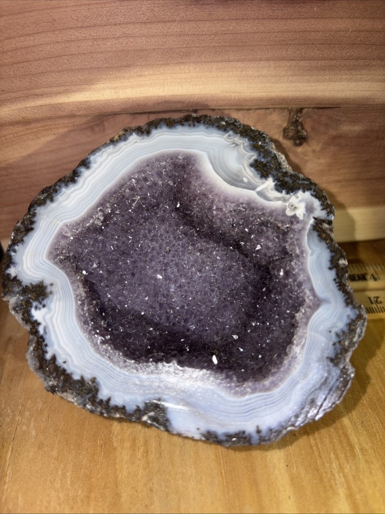 Natural Amethyst Agate Geode 12oz