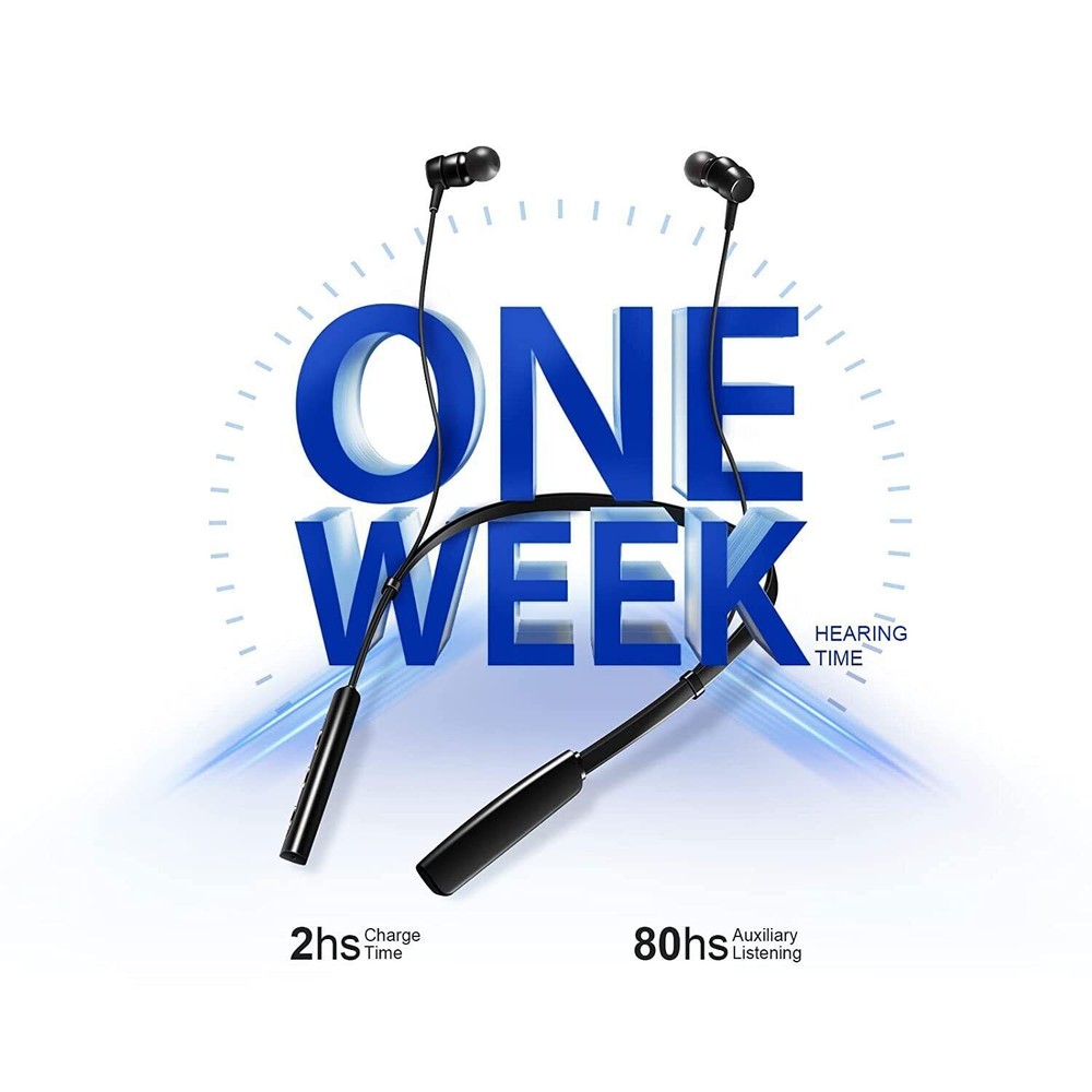 Open Box - Hearing Amplifier Aids 80H Use Time, USB Rechargeable