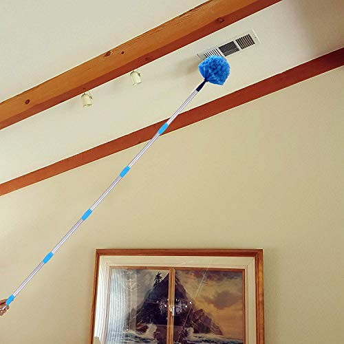 Cobweb Duster with Extension Pole, 10 FT Long Duster for High Ceilings, 10FT