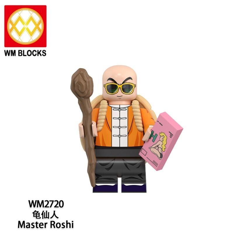 Custom Kid Master Roshi Miniature Figure with Base, New/Mint