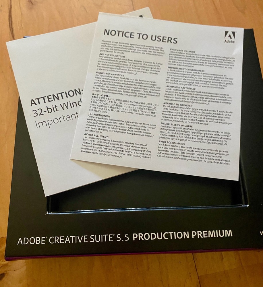 Adobe Creative Suite 5.5 Production Premium – Windows Full Version, DVDs+Serial