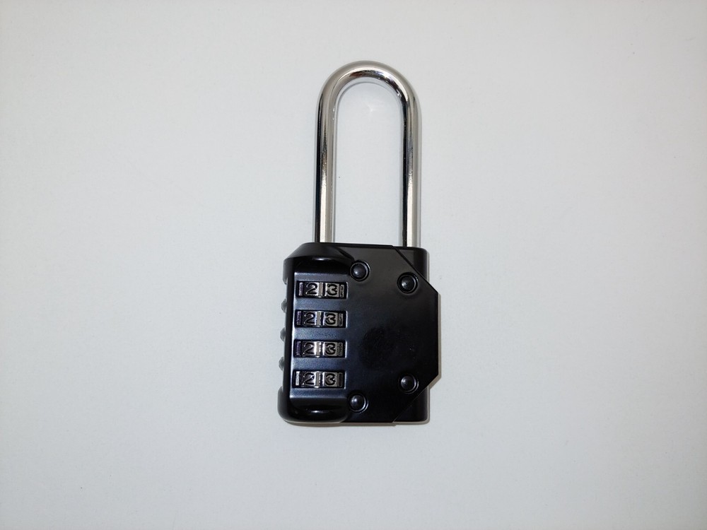 Trailer Hitch Coupler Lock Resettable Combination Padlock 2.24" Long Shackle Bla