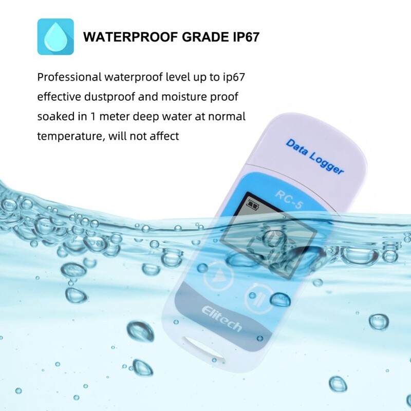 5X( RC-5 High Precision Digital USB Temperature Data Logger for Warehousel4278-