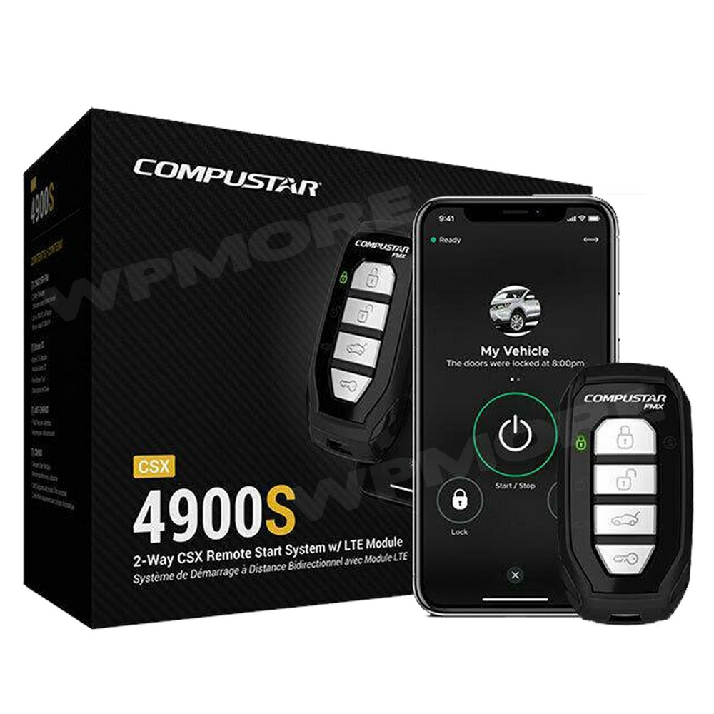 Compustar CSX4900-S 2-Way LED Remote + Drone Mobile DR-X1 LTE Smartphone Control