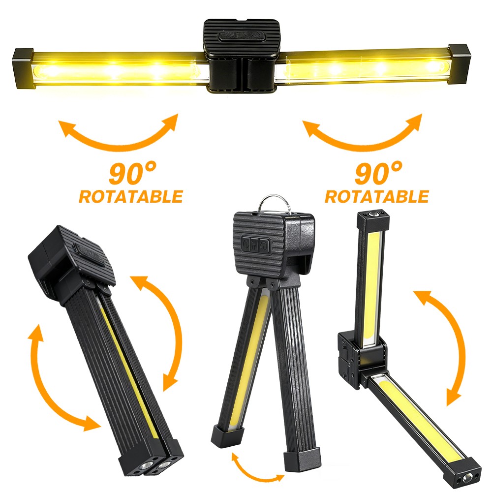 Super Bright Rechargeable COB LED Work Light Lamp Flashlight Magnetic Inspect