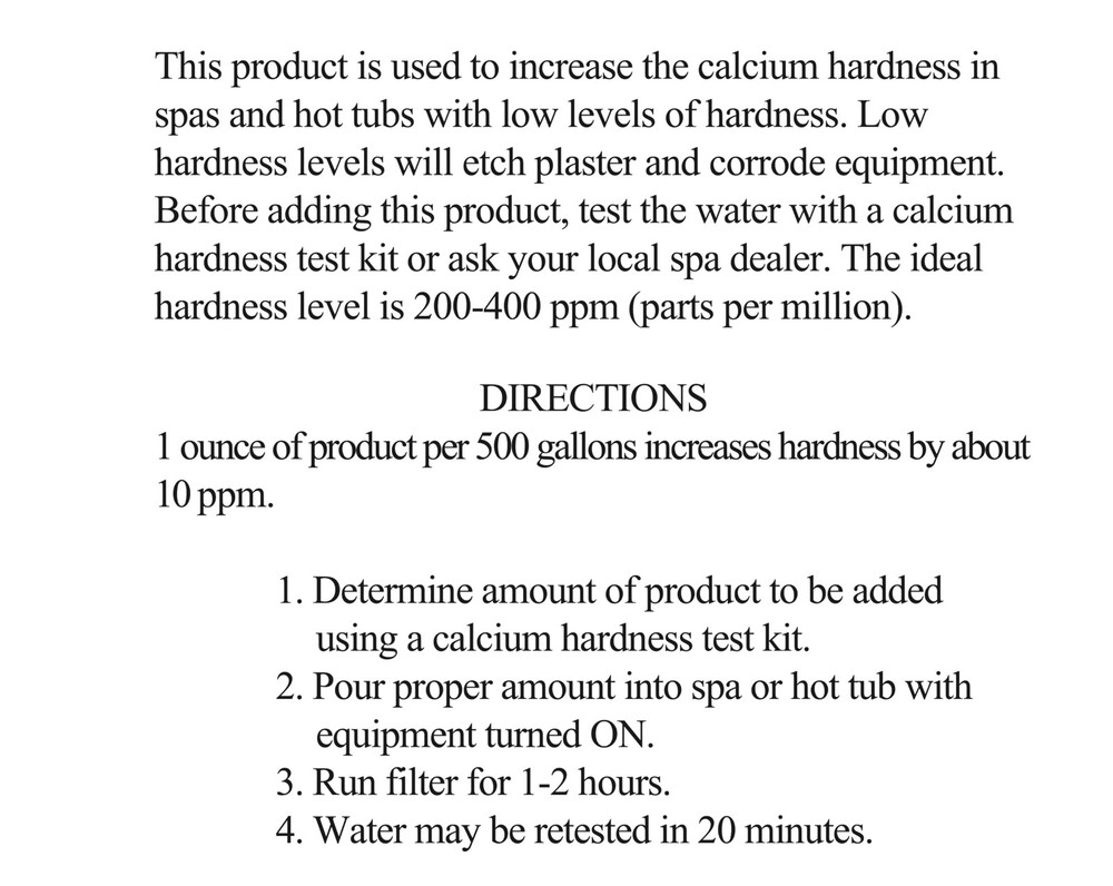 SpaChoice 1-Quart 4-Pack Premium Increase Calcium, Liquid Calcium Hardness Incre