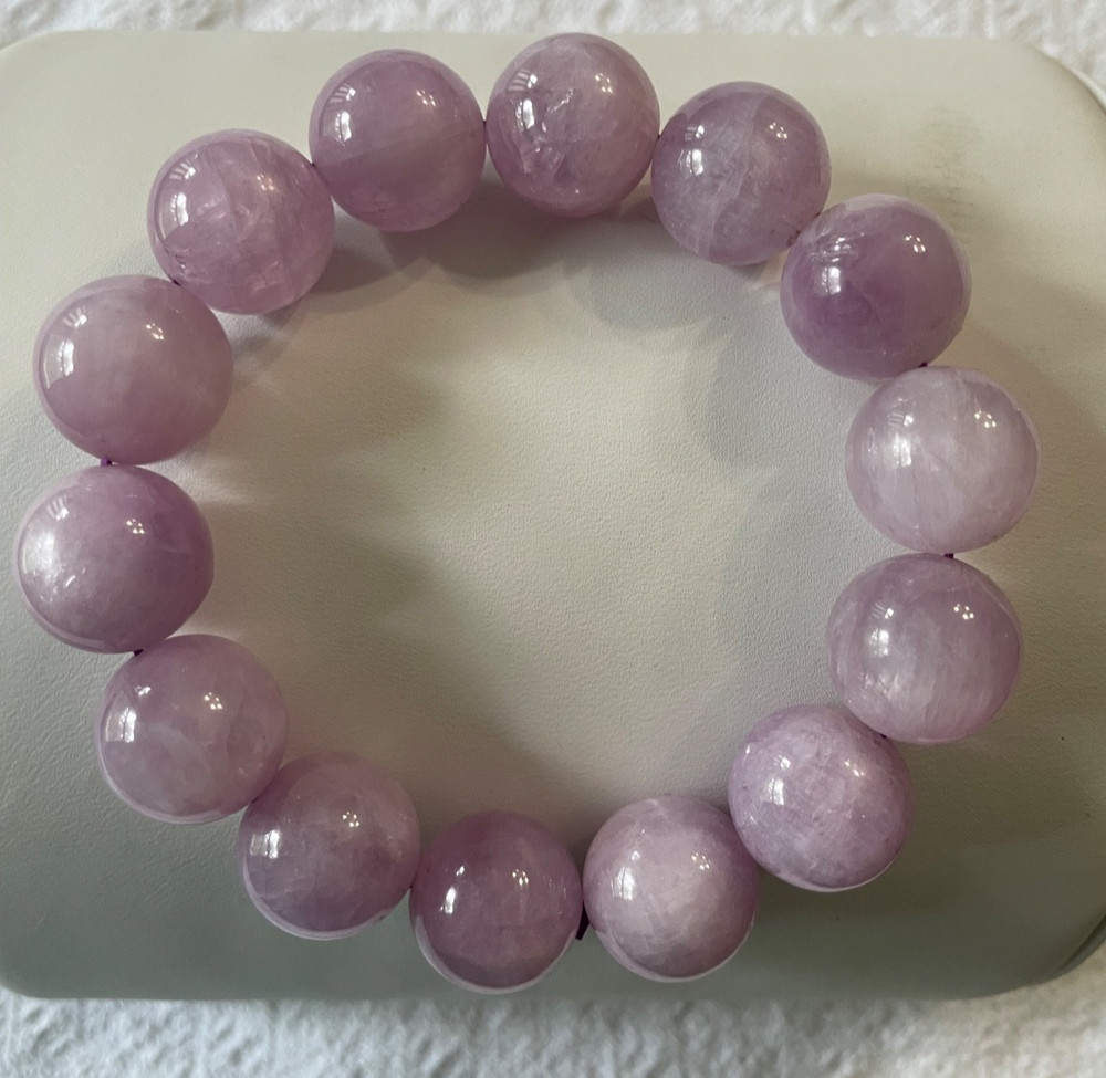 Natural large kunzite bracelet 15.8mm