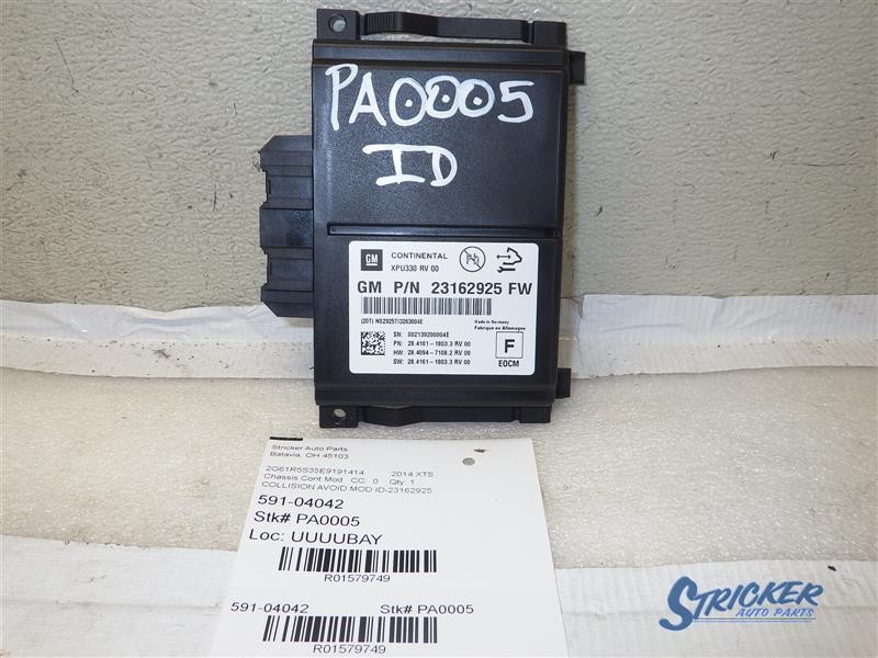 Cadillac XTS 2014 Collision Avoidance Control Module Driver Assist 23162925 749