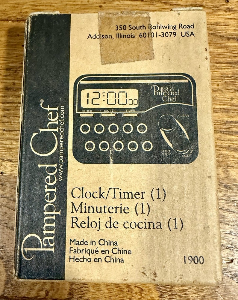 Pampered Chef Digital Clock Timer # 1900 Retired. Brand New!