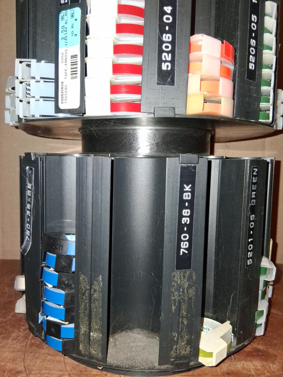 Vintage Lot of Scotch Dymo Label Maker Tape Rolls Store Display Dispenser Sign